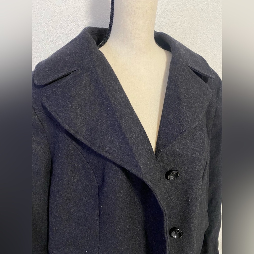 Liz Claiborne Black Winter Wool Coat  size 2x - Picture 2 of 4